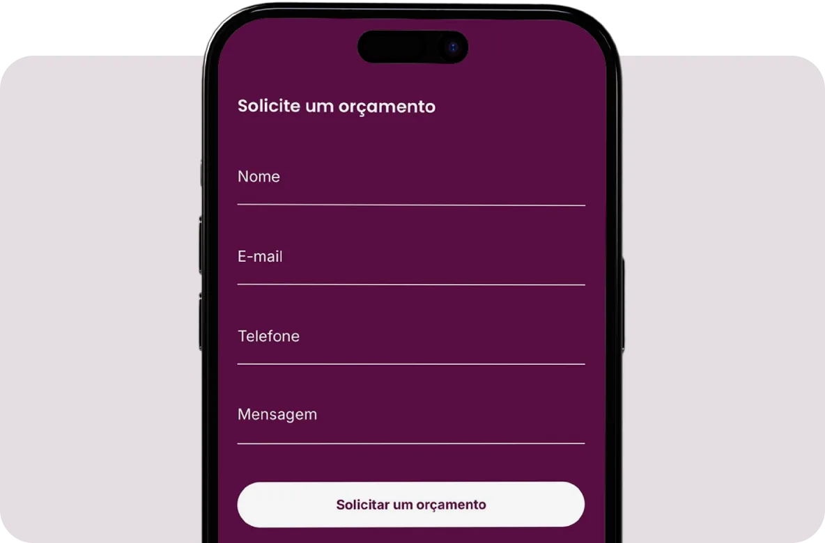 Exemplo de Formulário em uma página do Keepo