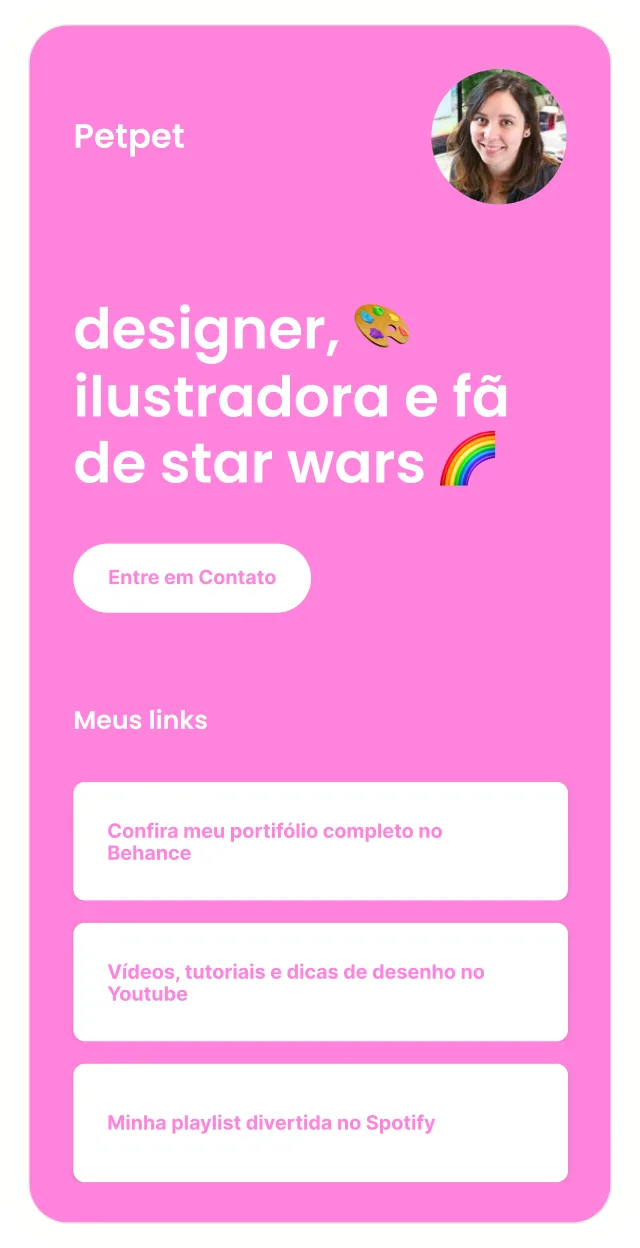 Um Keepo de estúdio de design, aberto no celular